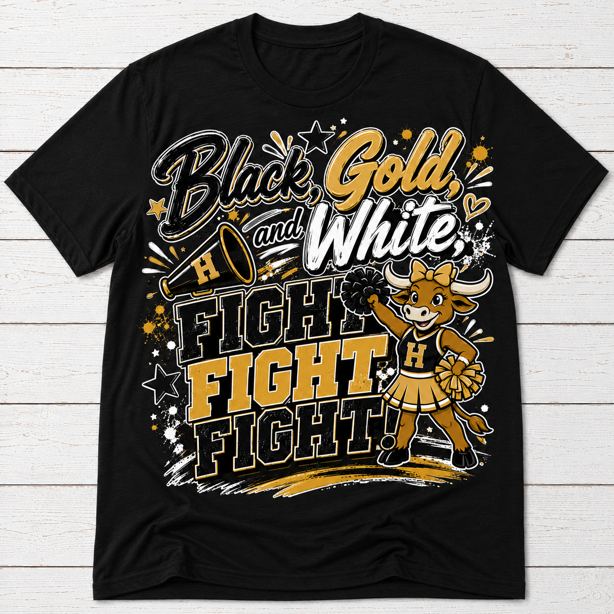 Black, Gold, and White Fight!