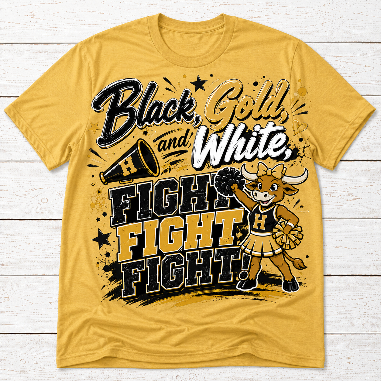 Black, Gold, and White Fight!
