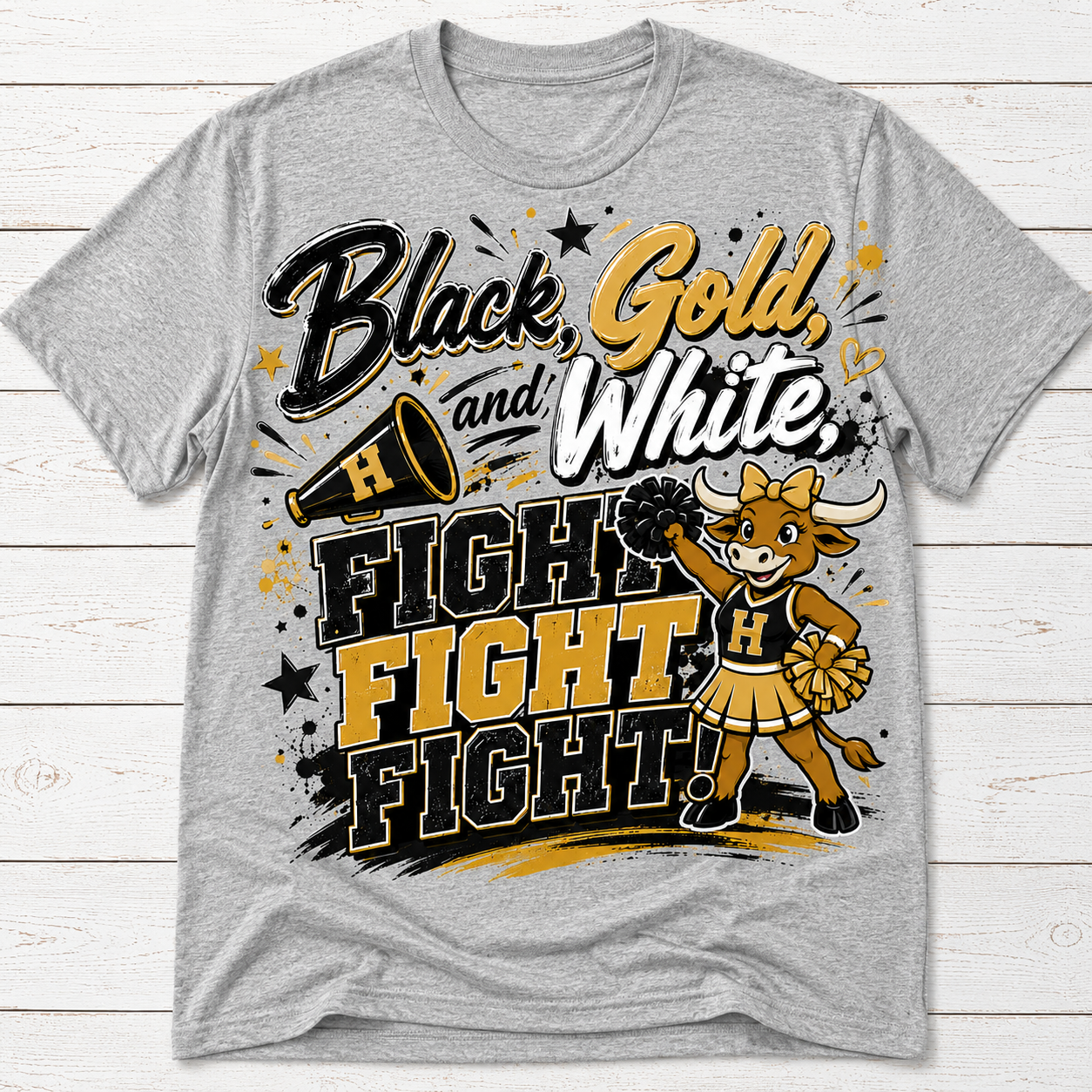 Black, Gold, and White Fight!