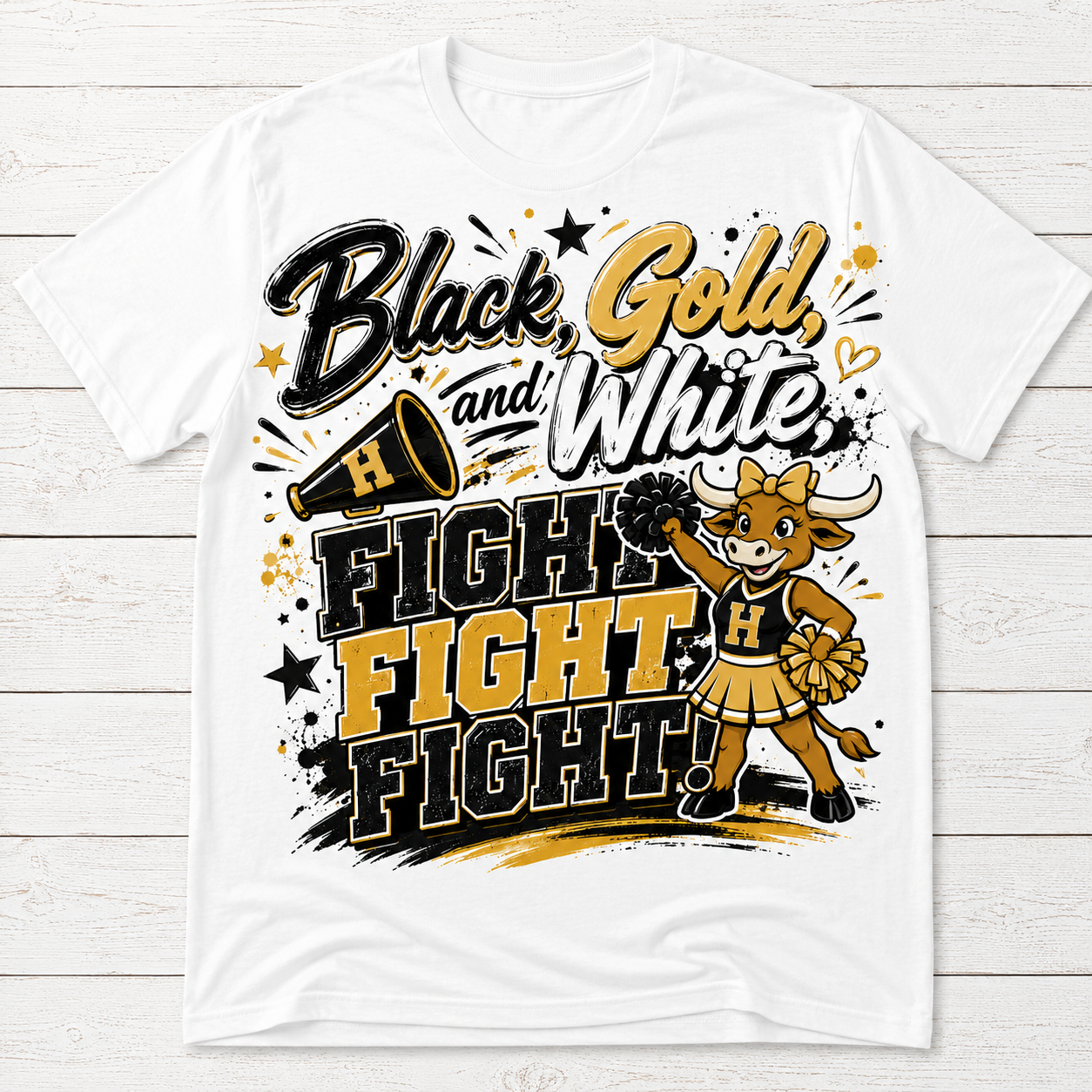 Black, Gold, and White Fight!