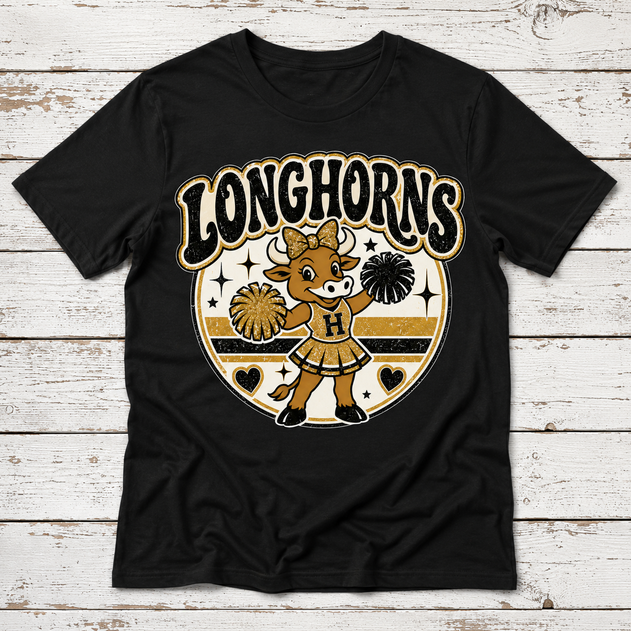 Retro Cheer Longhorns