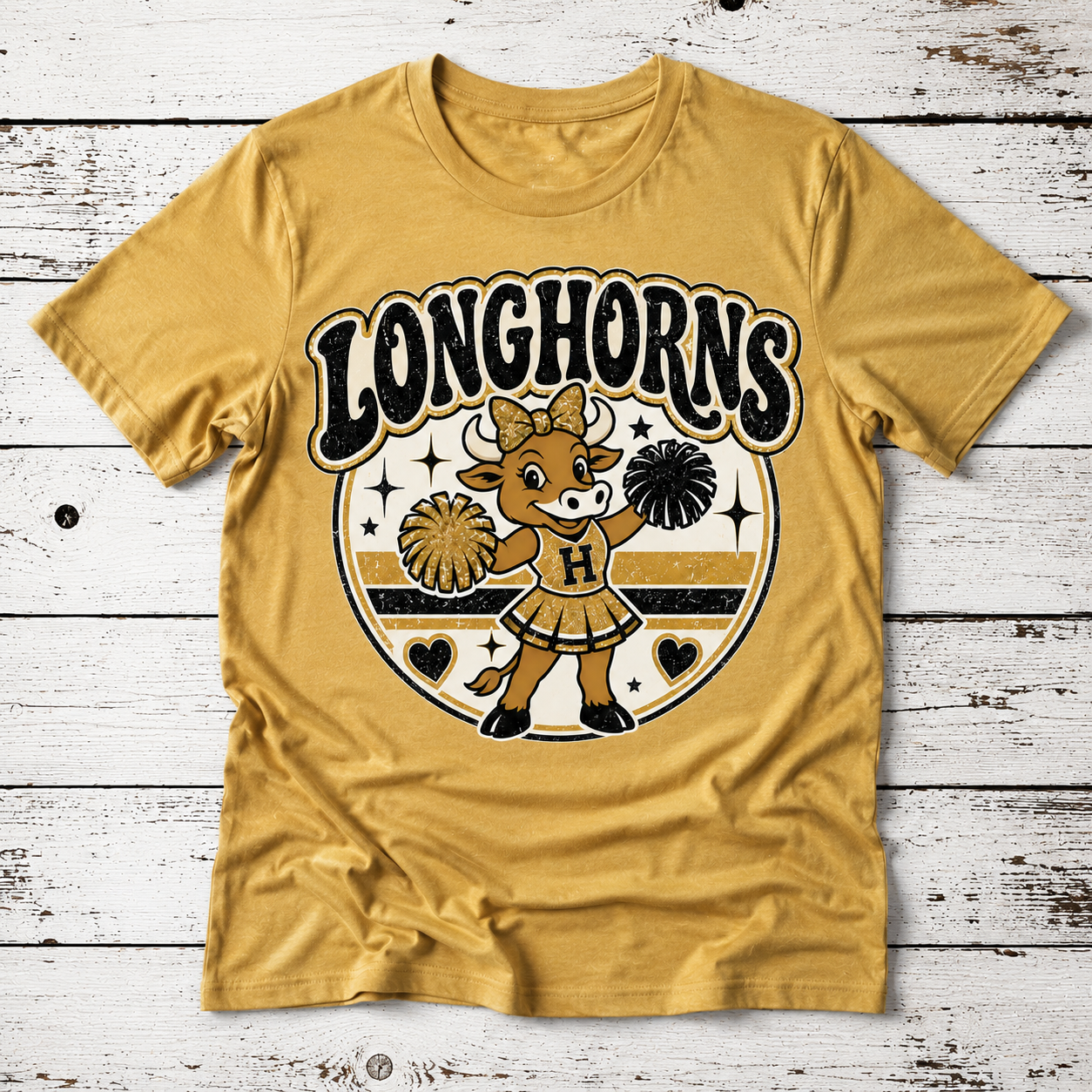 Retro Cheer Longhorns