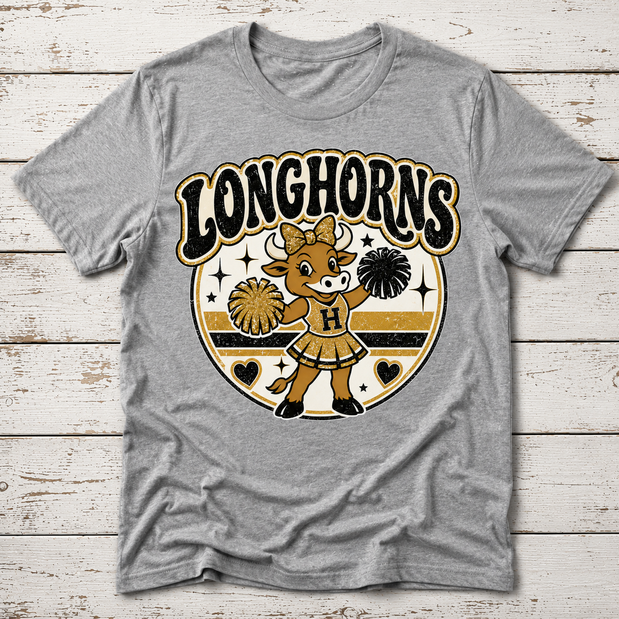 Retro Cheer Longhorns