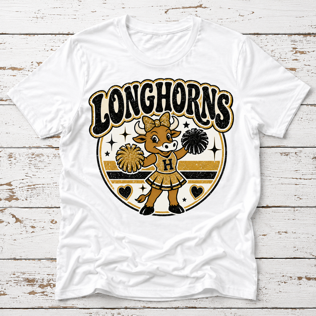 Retro Cheer Longhorns