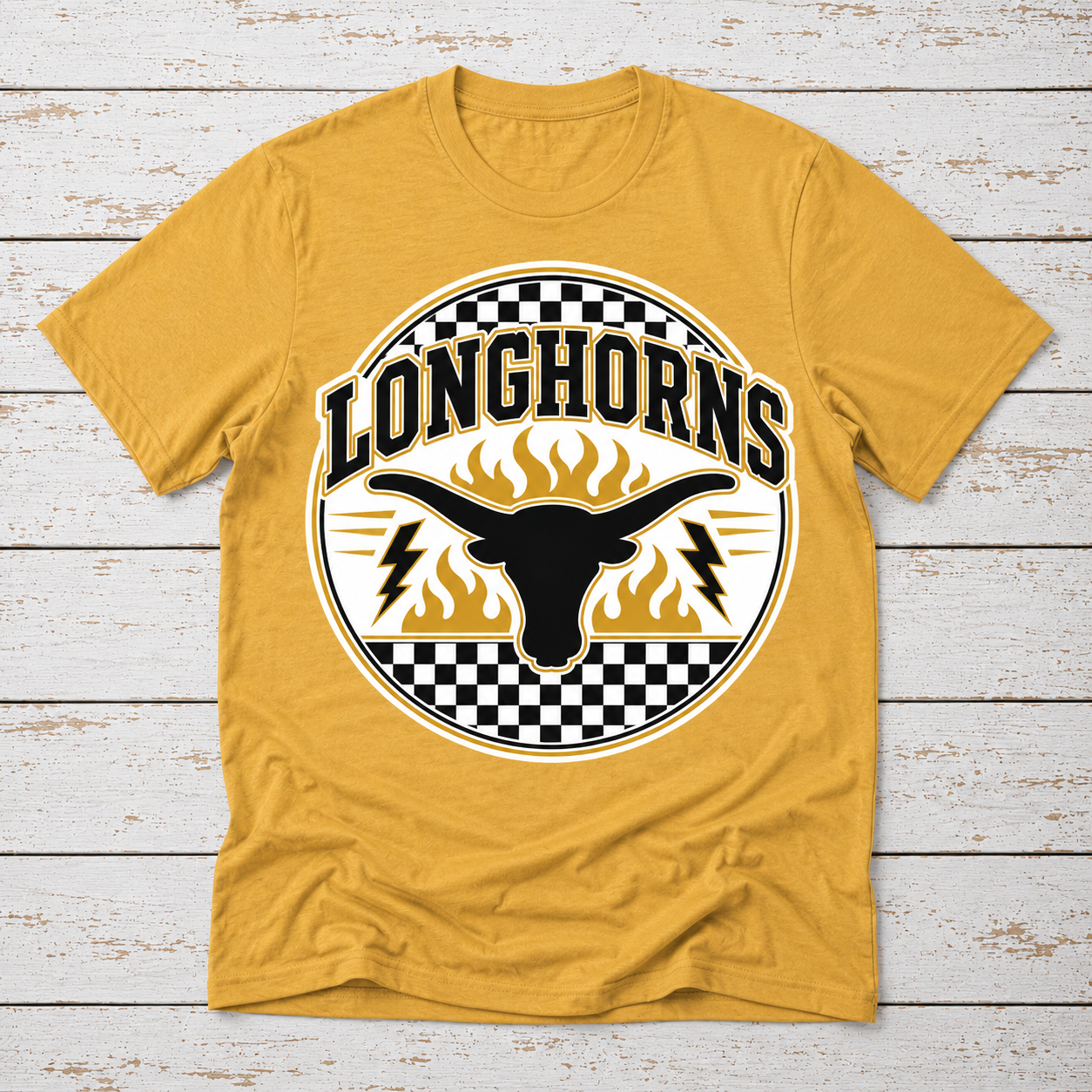 Checkered Circle Horns