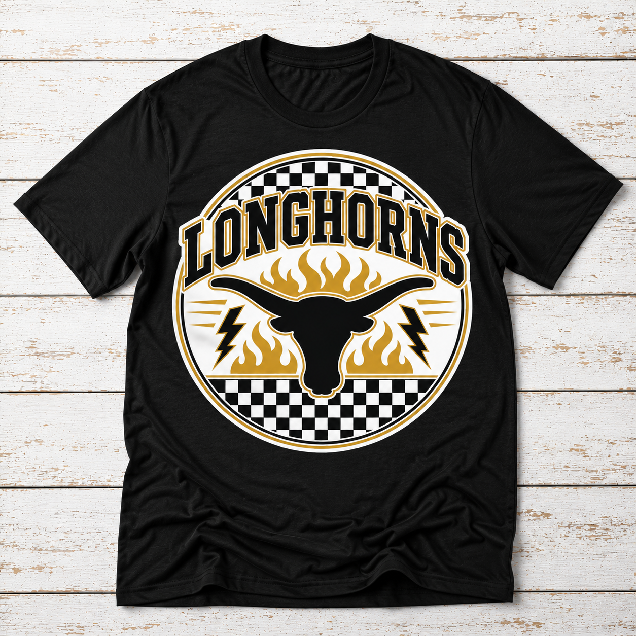 Checkered Circle Horns