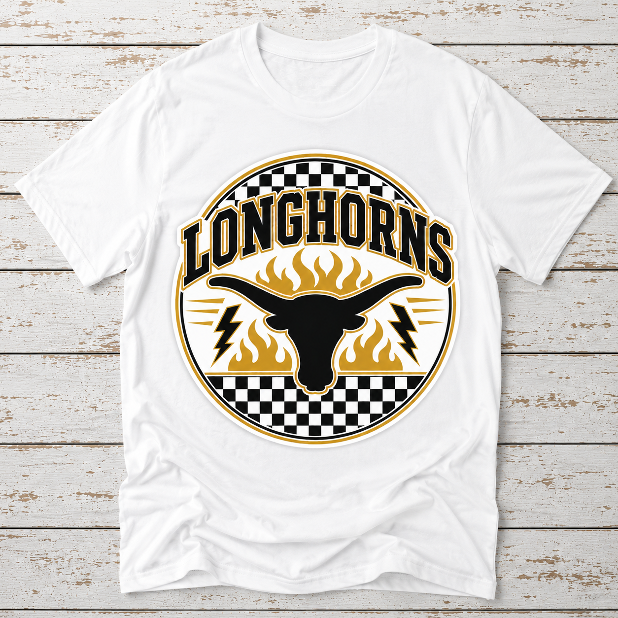 Checkered Circle Horns