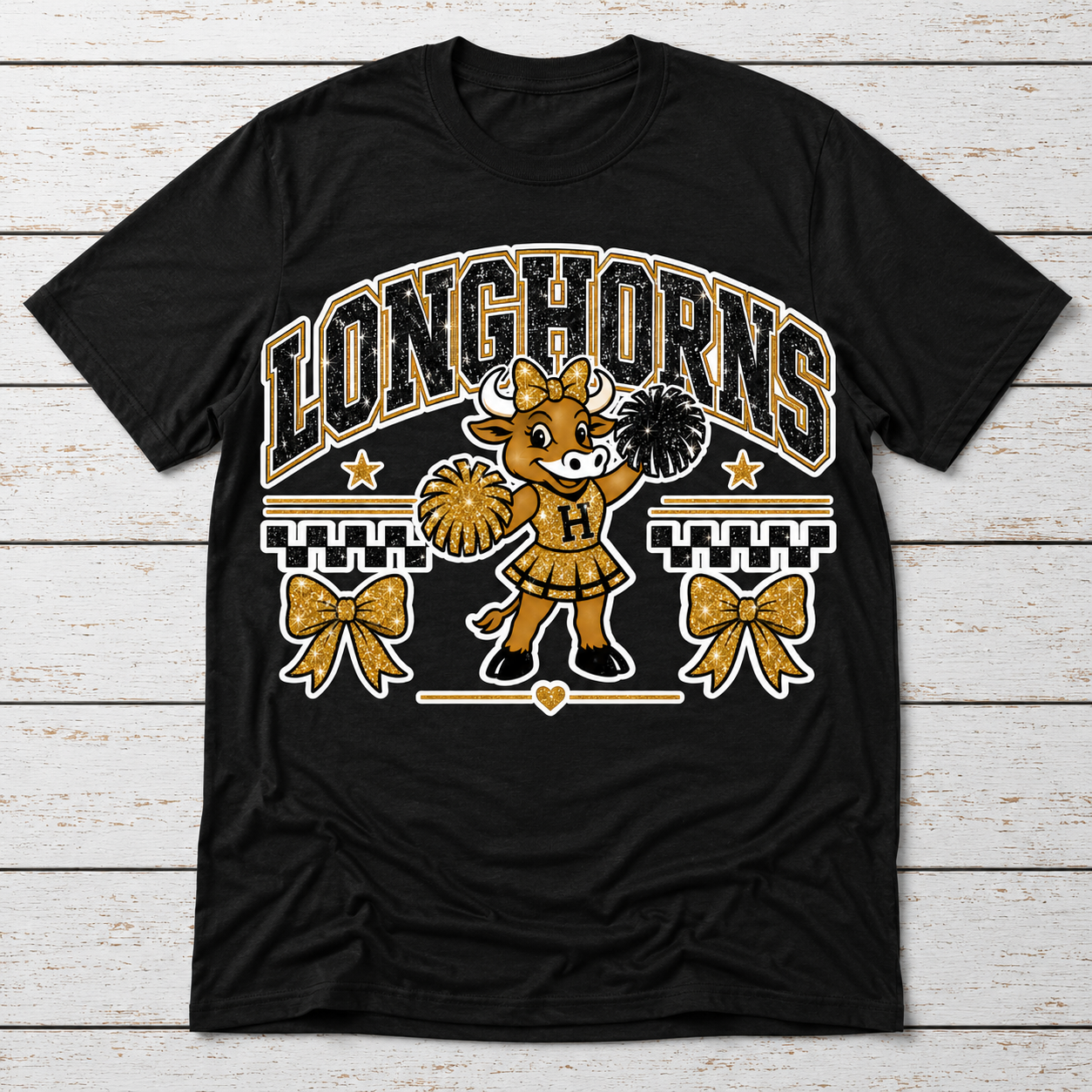 Checkered Bow Horns