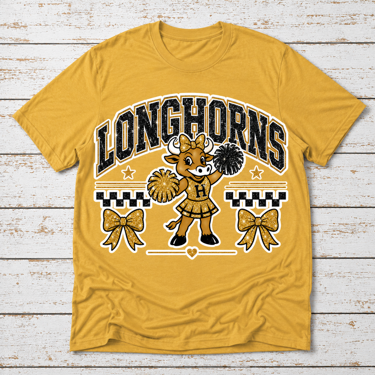 Checkered Bow Horns