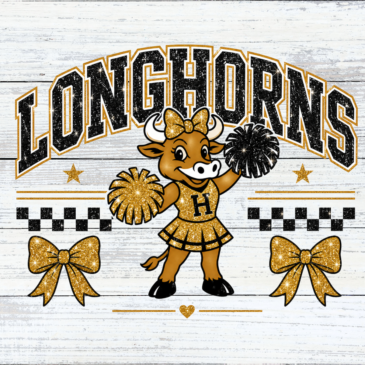 Checkered Bow Horns