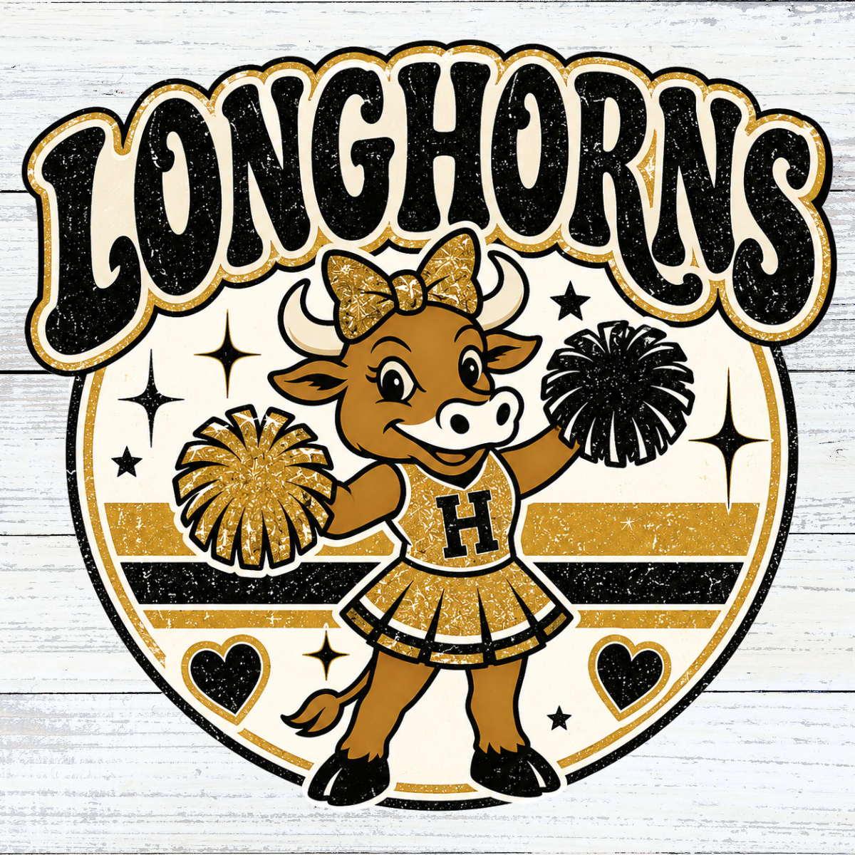 Retro Cheer Longhorns