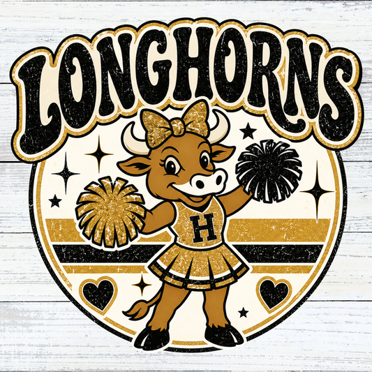 Retro Cheer Longhorns