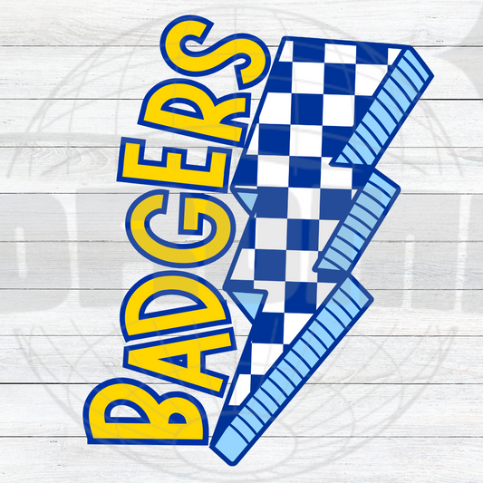 BADGER lightning bolt