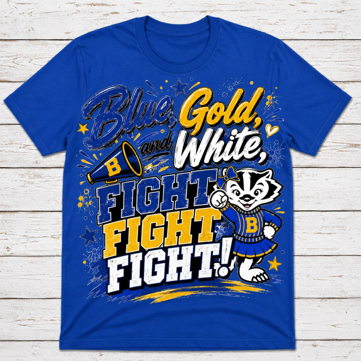 Blue, Gold, and White Fight!