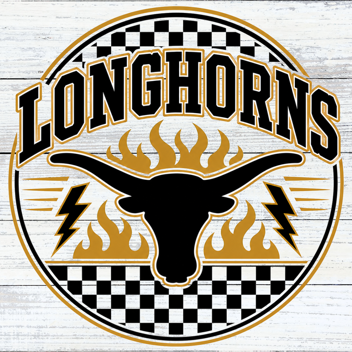 Checkered Circle Horns