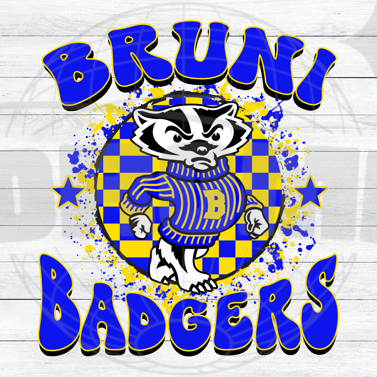 Badger Checkered Stars