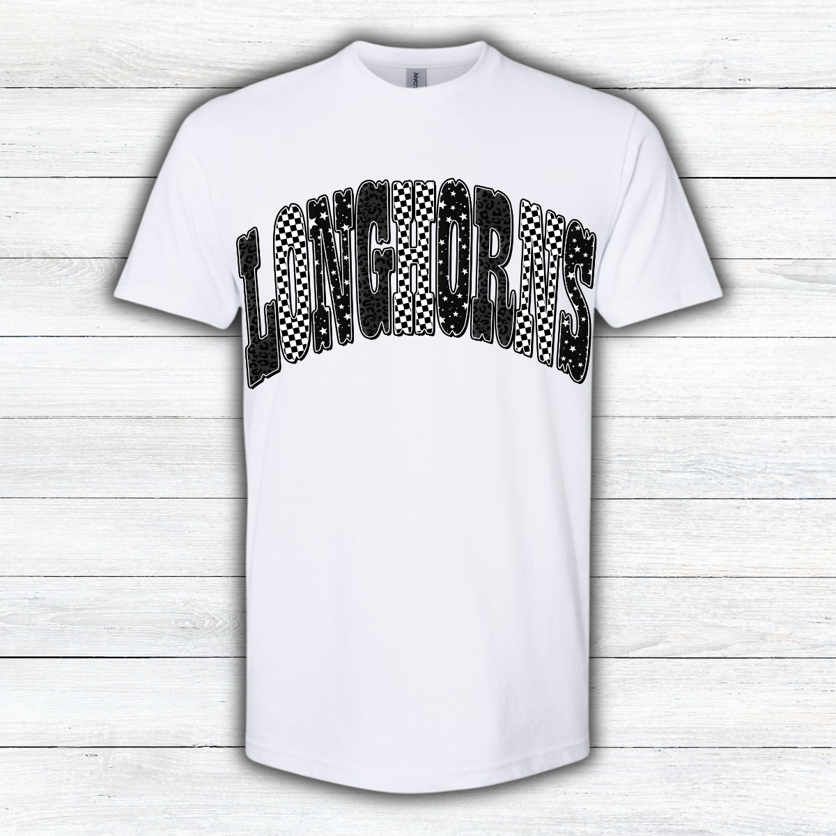 Black Longhorns Checkered